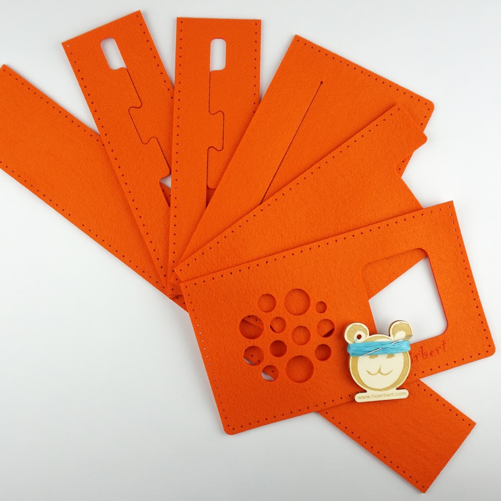 Nähset für eine hörbert-Filztasche in orange