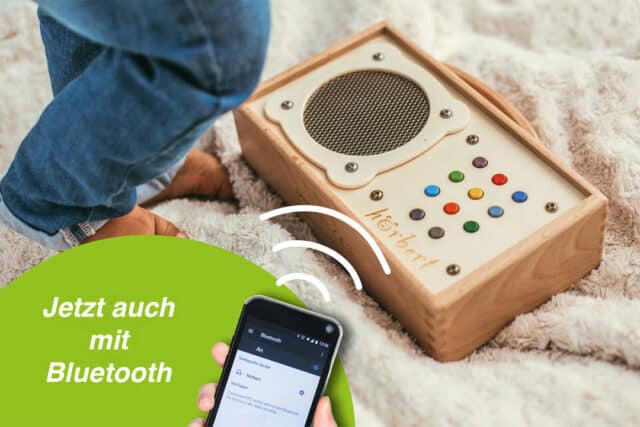 hörbert Le lecteur MP3 pour enfant, durable en bois avec arrêt automatique