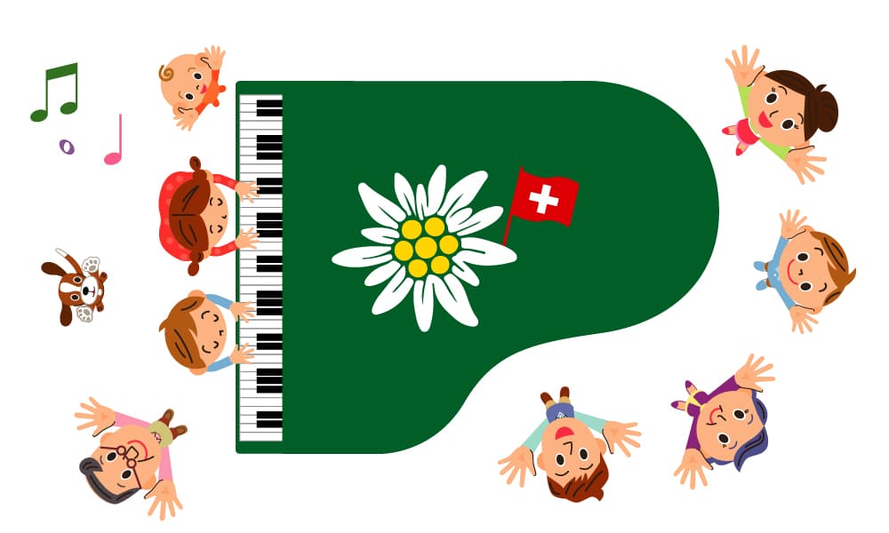 Carte mémoire Edelweiss avec pièces radiophoniques et musique en suisse allemande